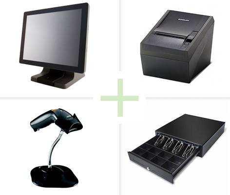 ELEMENT 485 J1900 + SRP330 + CASH DRAWER 4N/8C + LS1203